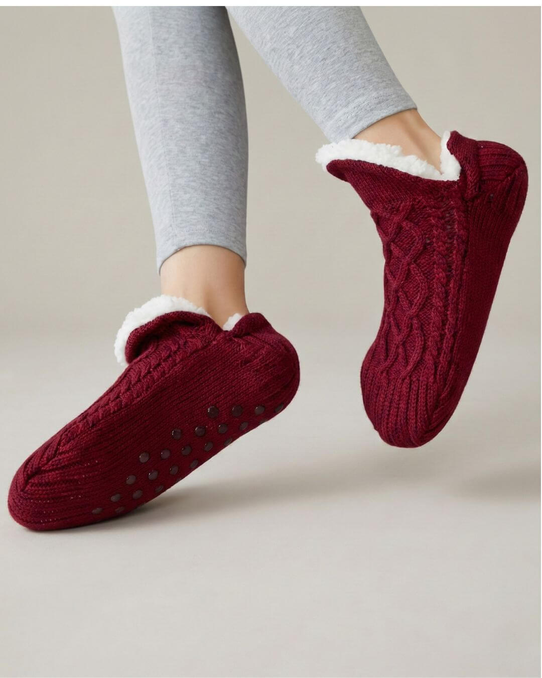 The Cable Knit Slipper Sock